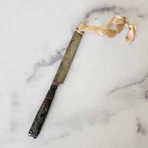 Vintage rustic butterknife silver ornate cream ribbon farmhouse Victorian decor